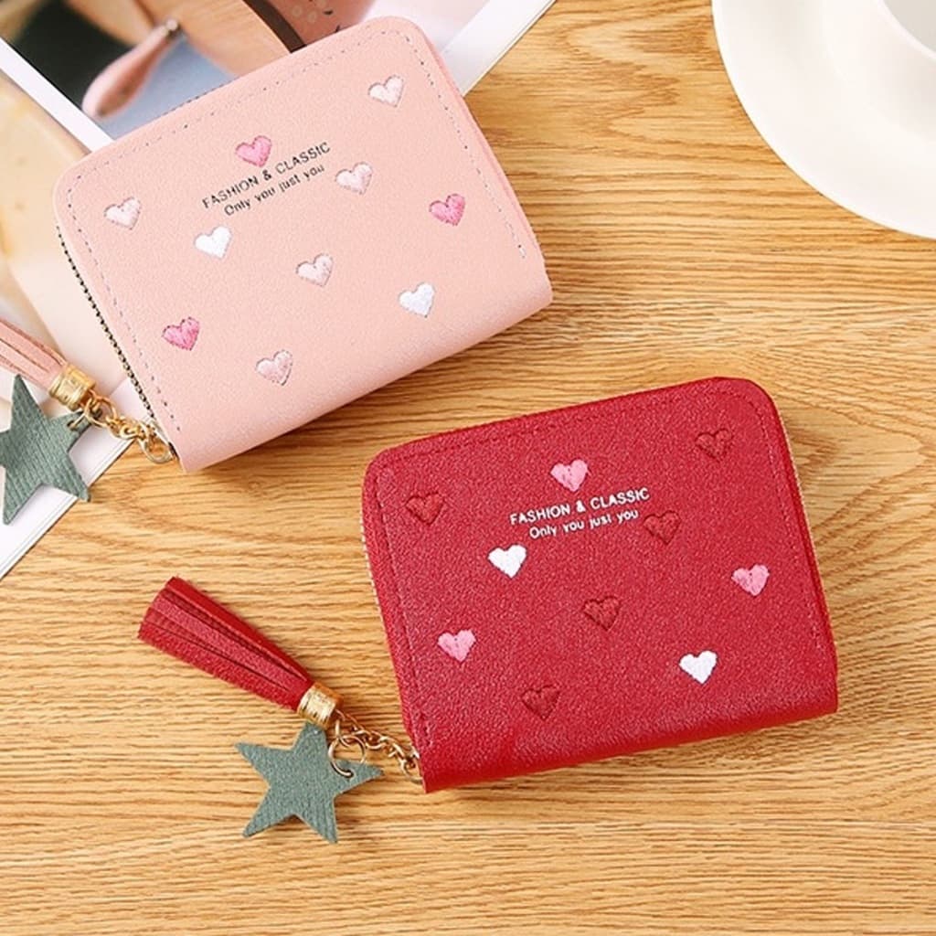 Carteira Feminina coração de amor /Bolsa Porta-Cartões/Bolsa De Mão/Porta-Cartões