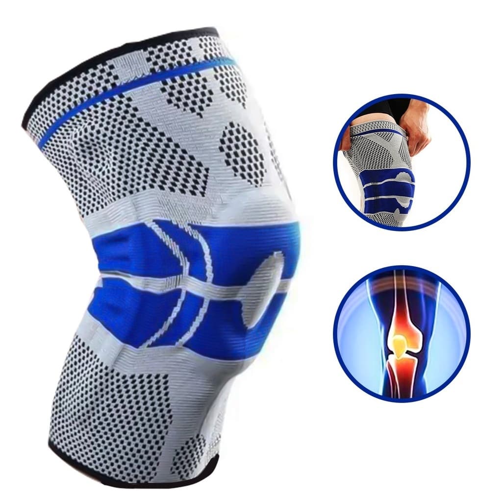 Joelheira Compressão Flexivel 3D Ortopedica Esportiva P/ Treino Alivia Dor No Joelho Espiral Estabilidade