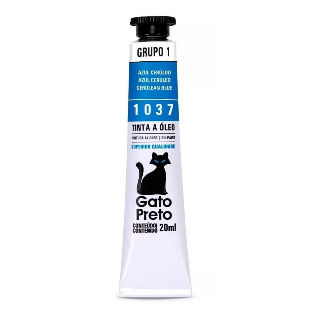 Tinta a Óleo Gato Preto 20ml - 1037 AZUL CERÚLEO