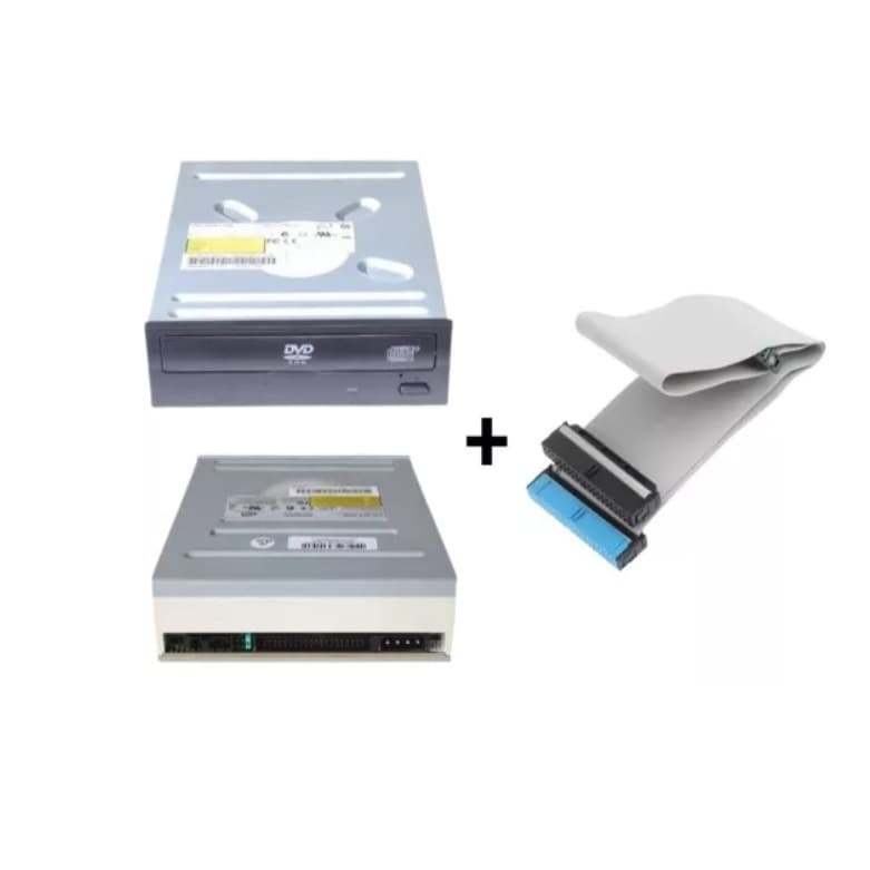 Gravador de CD e leitor de DVD IDE com Cabo IDE Leitor DVD