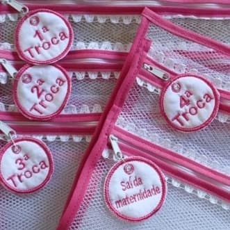 Kit 5 Saquinhos Organizador de Mala Maternidade Para Bebê