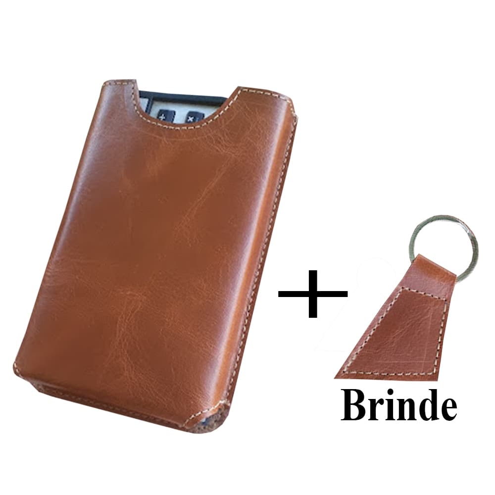Capa  para Calculadora Hp12c Platinum e Gold Couro Legitimo