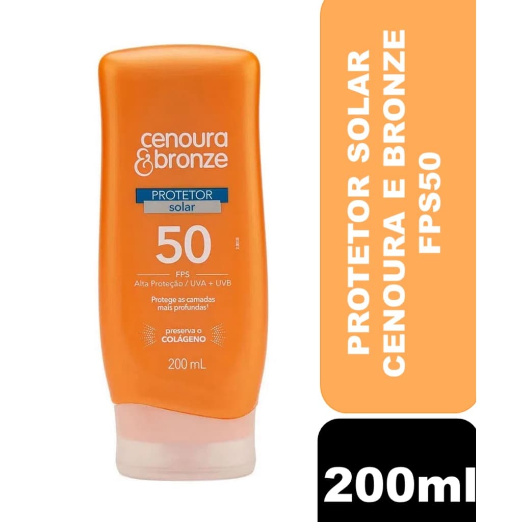 Protetor Solar Corporal Cenoura & Bronze FPS 50 200ml