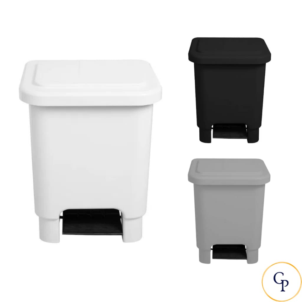 Lixeira 15 Litros com Pedal – Cesto Reforçado Multiuso | Para Banheiro, Cozinha e Decoração