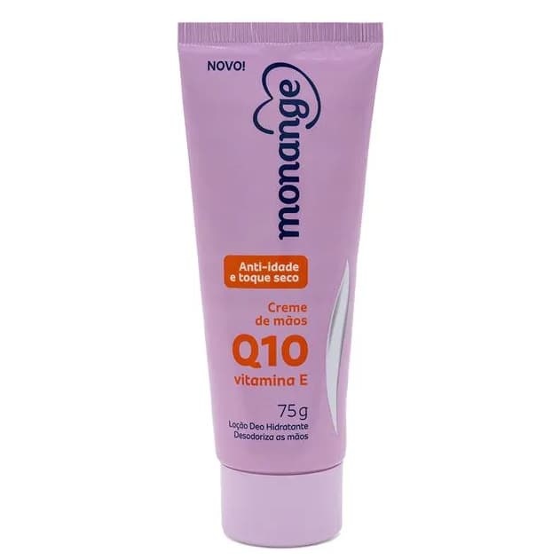 Creme para Mãos Monange Anti-idade Q10 e Vitamina E com ação desodorante  - 75g