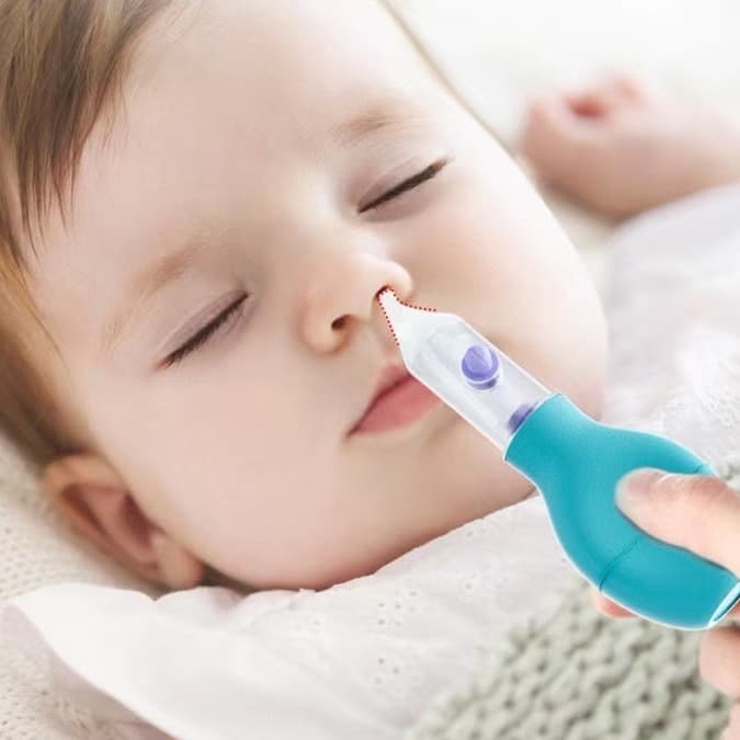 Aspirador nasal para bebê  anti-refluxo versão atualizada aspirador nasal curvo de 15 graus.