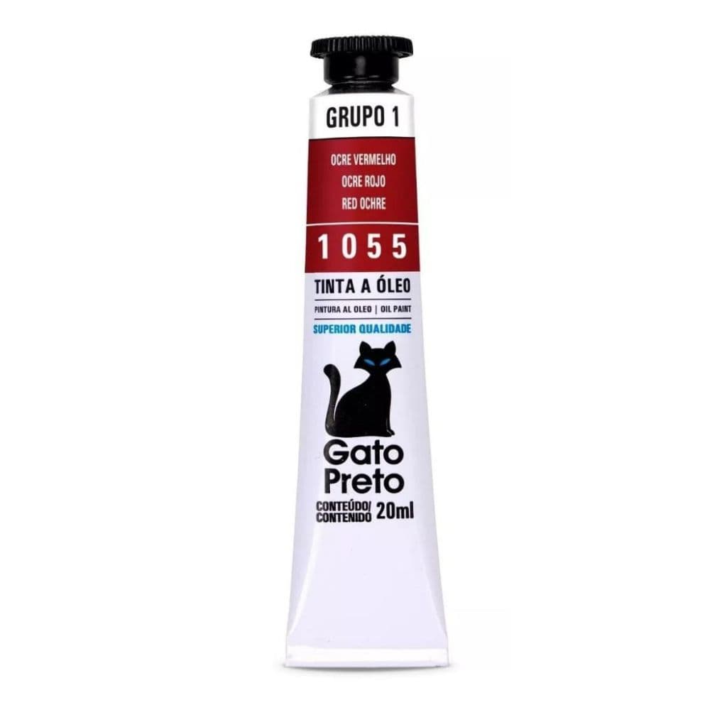 Tinta a Óleo Gato Preto 20ml - 1055 OCRE VERMELHO
