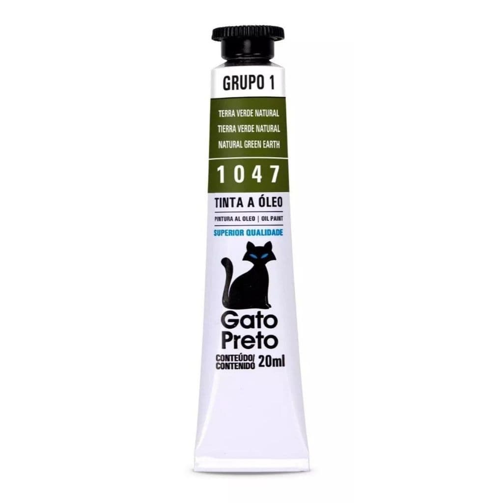 Tinta a Óleo Gato Preto 20ml - 1047 TERRA VERDE NATURAL