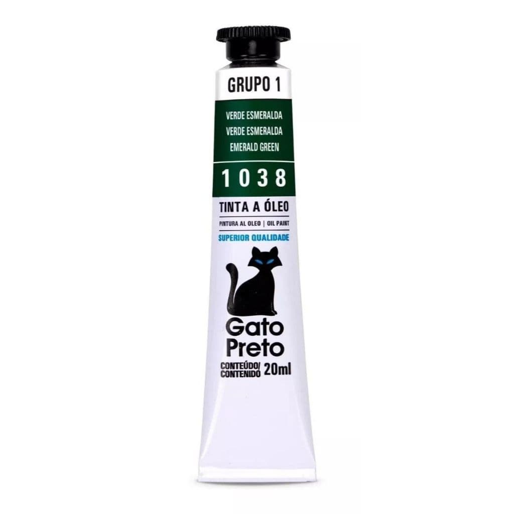 Tinta a Óleo Gato Preto 20ml - 1038 VERDE ESMERALDA