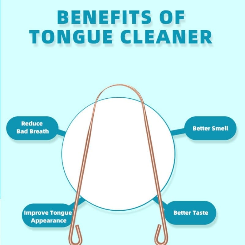 Higienizador Para Raspagem Lingual Higiene Saúde Bucal - Modelo Premium 100% Cobre Puro