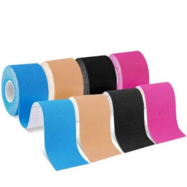 2 Pçs Bandagem Elástica 5Cm X 5M - Fita Kinesio Tape Fisioterapia Adesiva Sports Cor Aleatória - Abcshop
