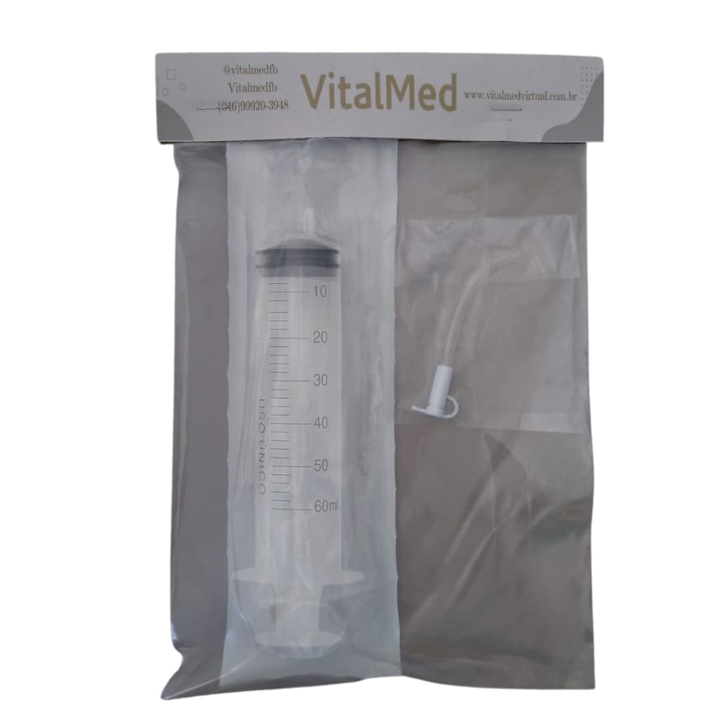 SERINGA ADAPTADA LAVAGEM OUVIDO LIMPEZA CERA