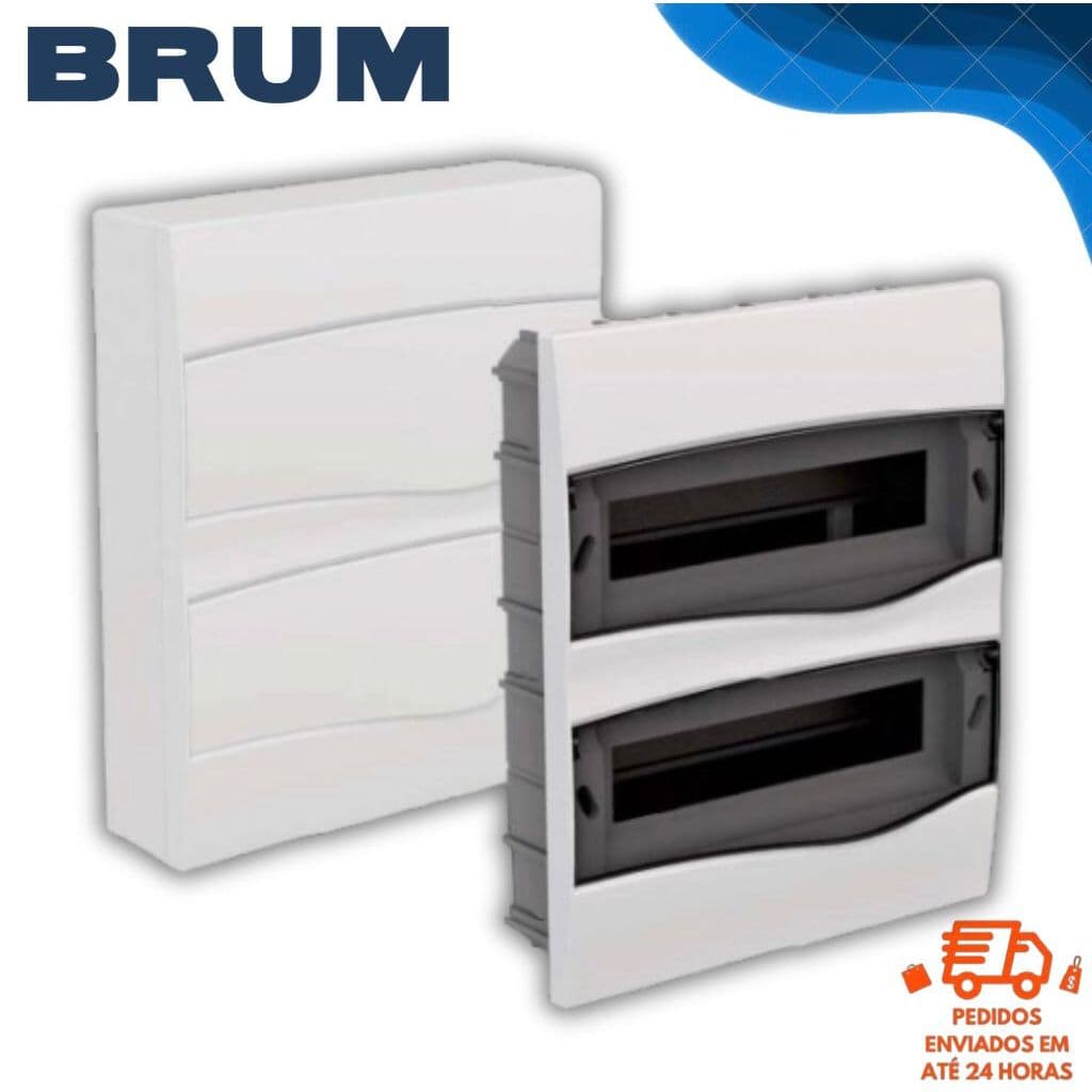 Centro Quadro Disjuntor  Pvc Embutir12/18 /24/36/48 Disjuntores BRANCO/FUMÊ COM OU SEM BARRAMENTO
