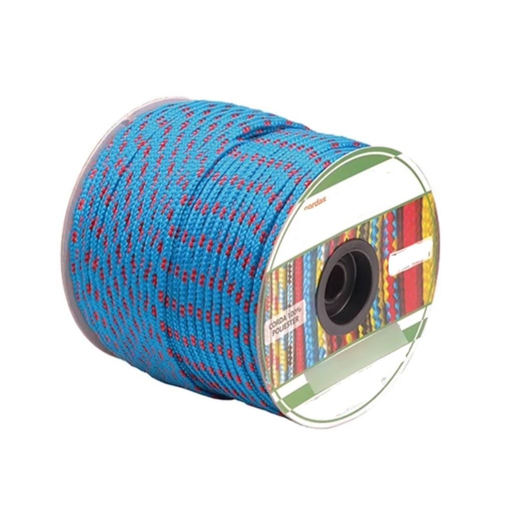 Corda De Poliéster 12mm x 50 metros Trançada Amarrar Carga Caminhão Rolo