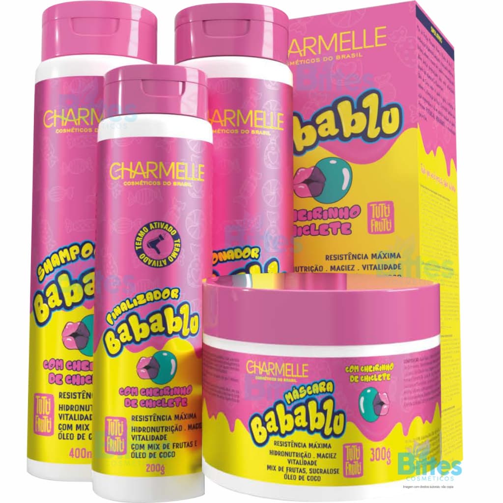 Kit tutti Frutti Hidratação Nutrição Cheirinho de Tutti Frutti Babablu Charmelle OU Bell corpus