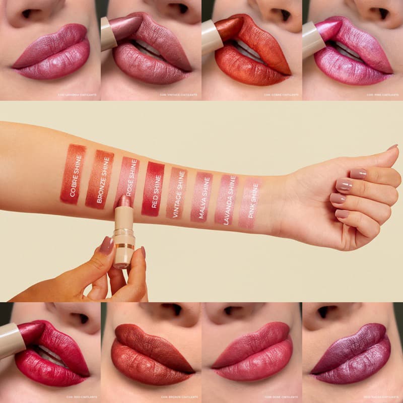 Batom Bala Bastão Cintilante Dia a Dia Shine Mahav