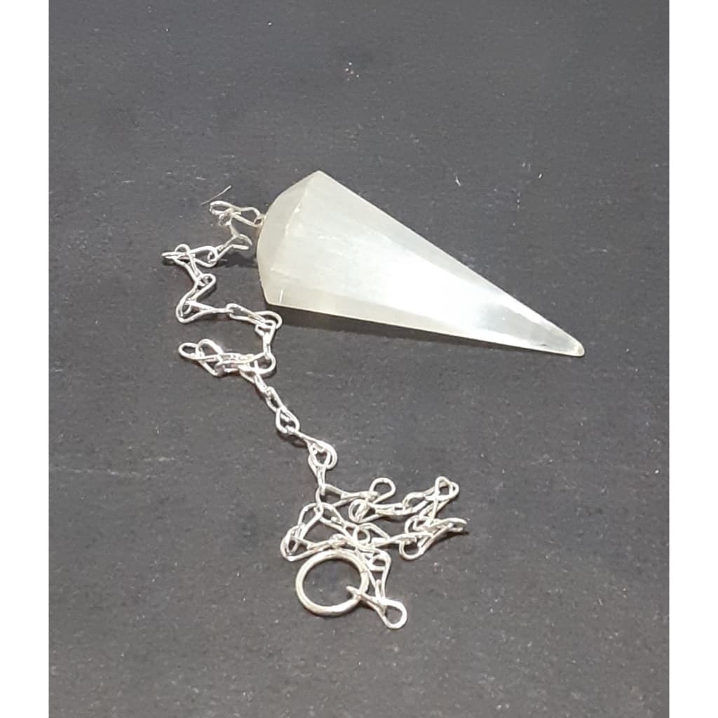 Pendulo de Selenita, Pedra Natural