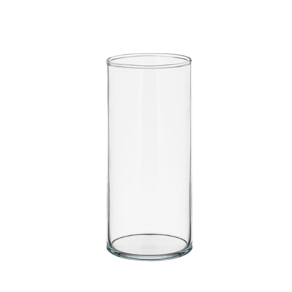 vaso de vidro cilíndrico decorativo tubo transparente 22cm arranjo flores