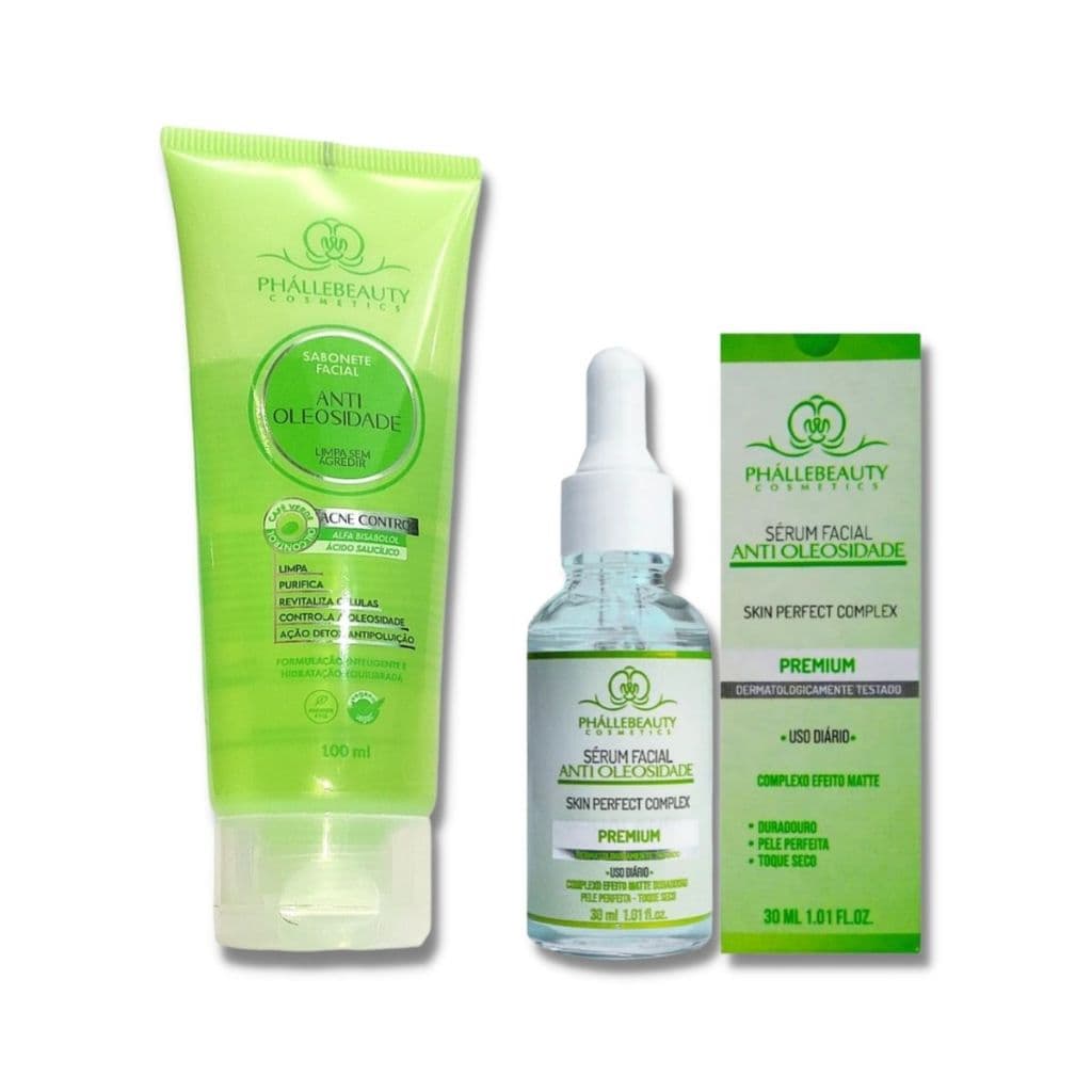 Kit Sabonete Facial e Sérum Antioleosidade Acne Control