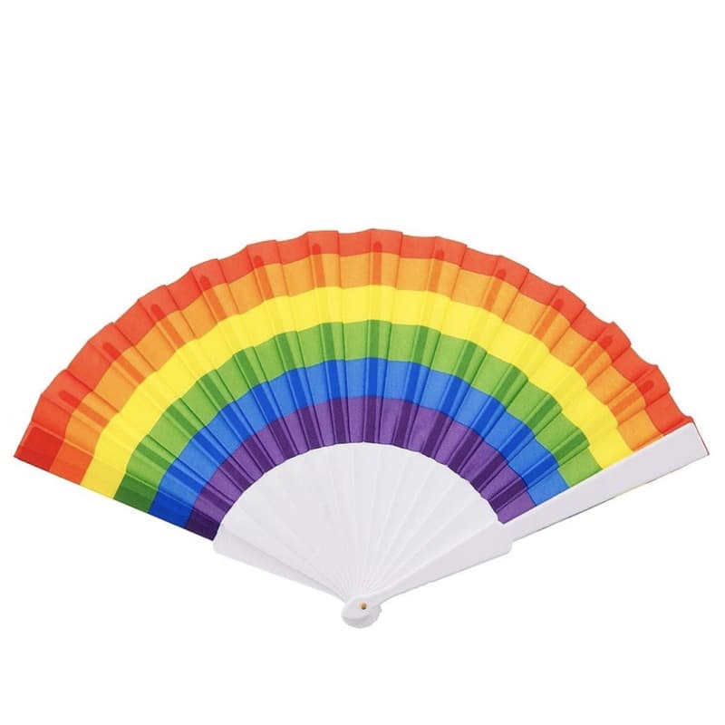 Leque Colorido Arco-íris Grande  Para Festa Dança Carnaval Decoração