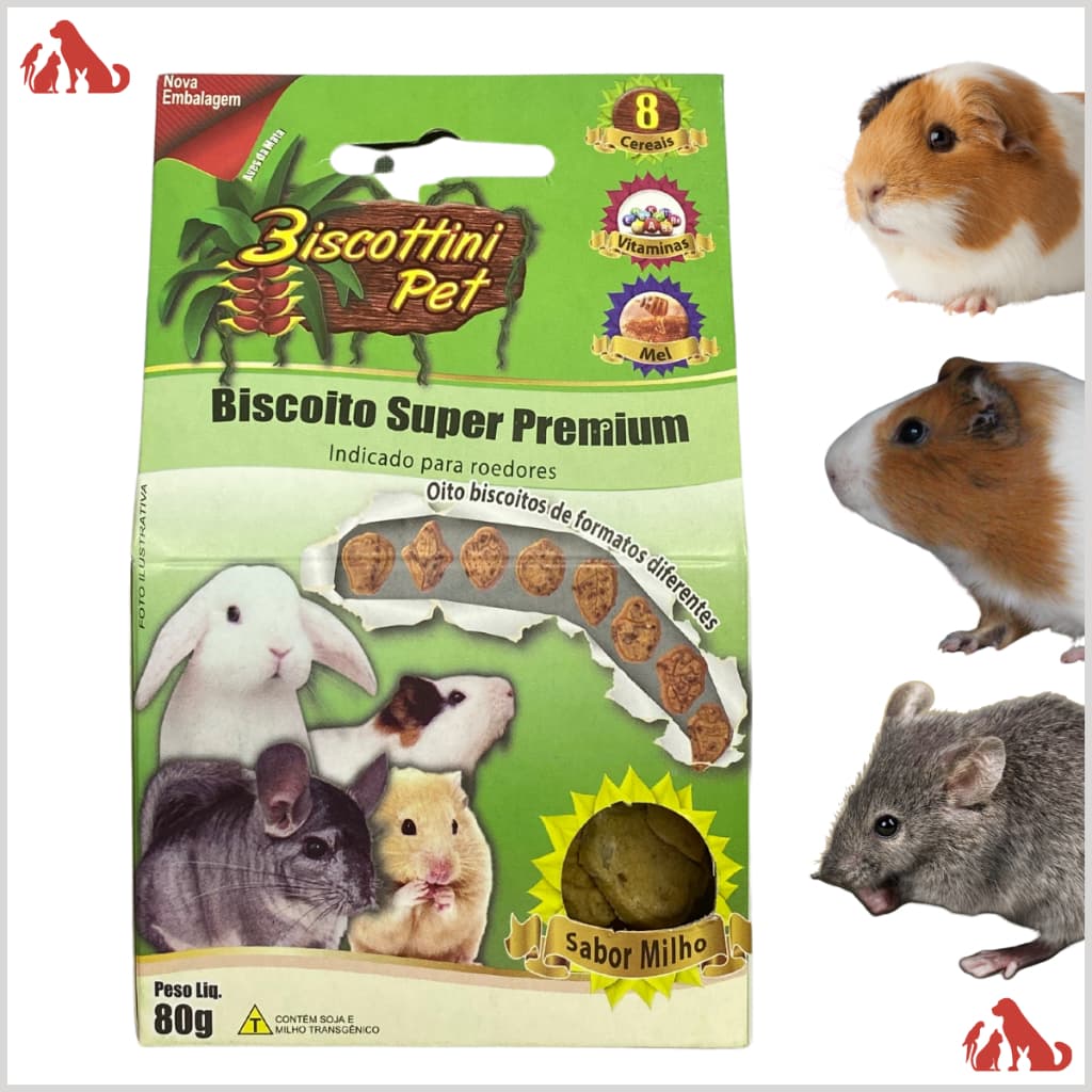 Biscoito para Roedores Biscottini Pet 80g