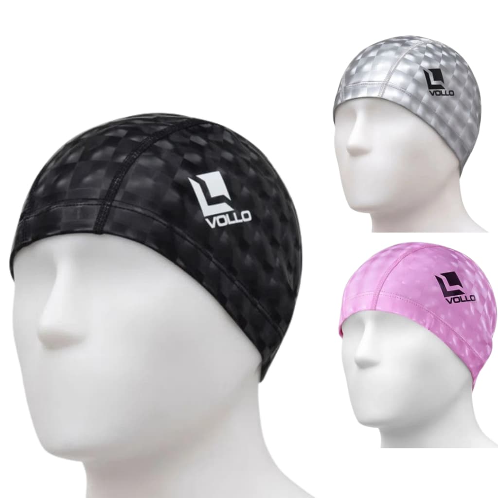Touca De Natação 3D Pu Swim Caps Adulto Vollo