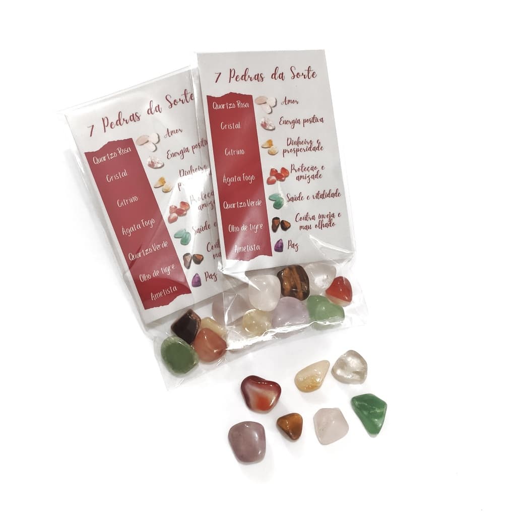 Mini Kit dos Chakras Pequeno 7 Cristais Naturais Pedras Naturais