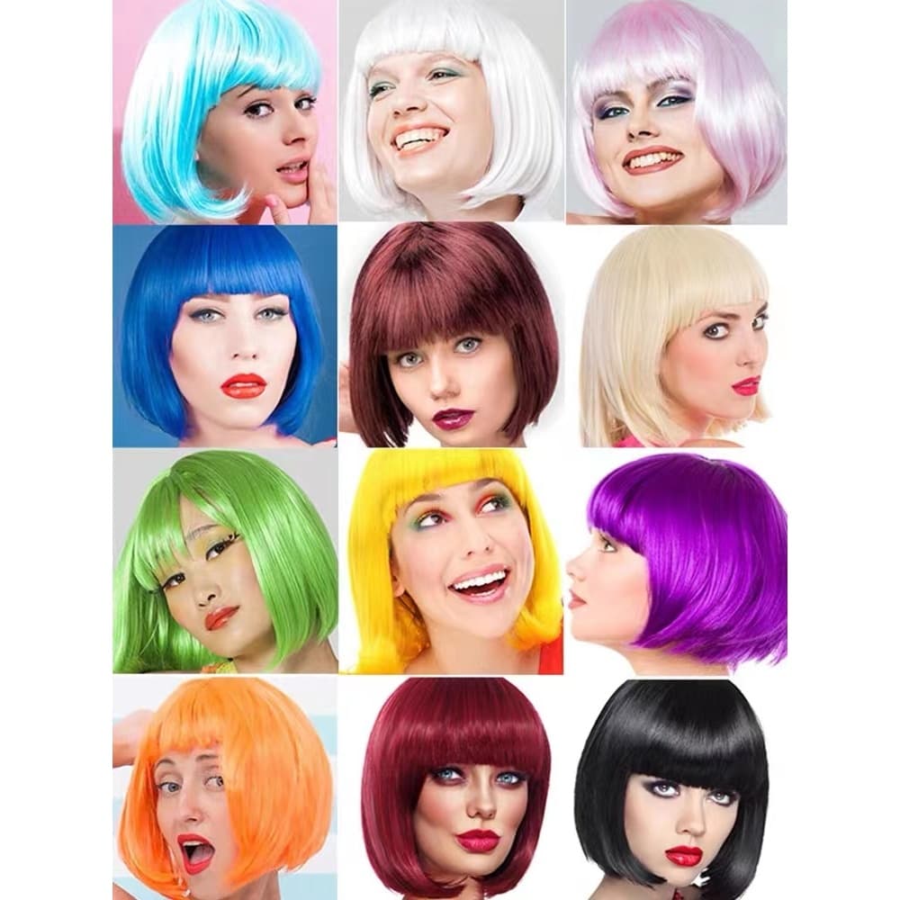 Peruca Curta CHANNEL Sintético Festa Carnaval Fantasias - Diversos Modelos