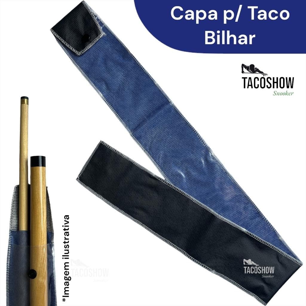 Capa Simples Courino Para Tacos de Sinuca Rosca - Bipartido Capa de Taco Bilhar Sinuca Snooker