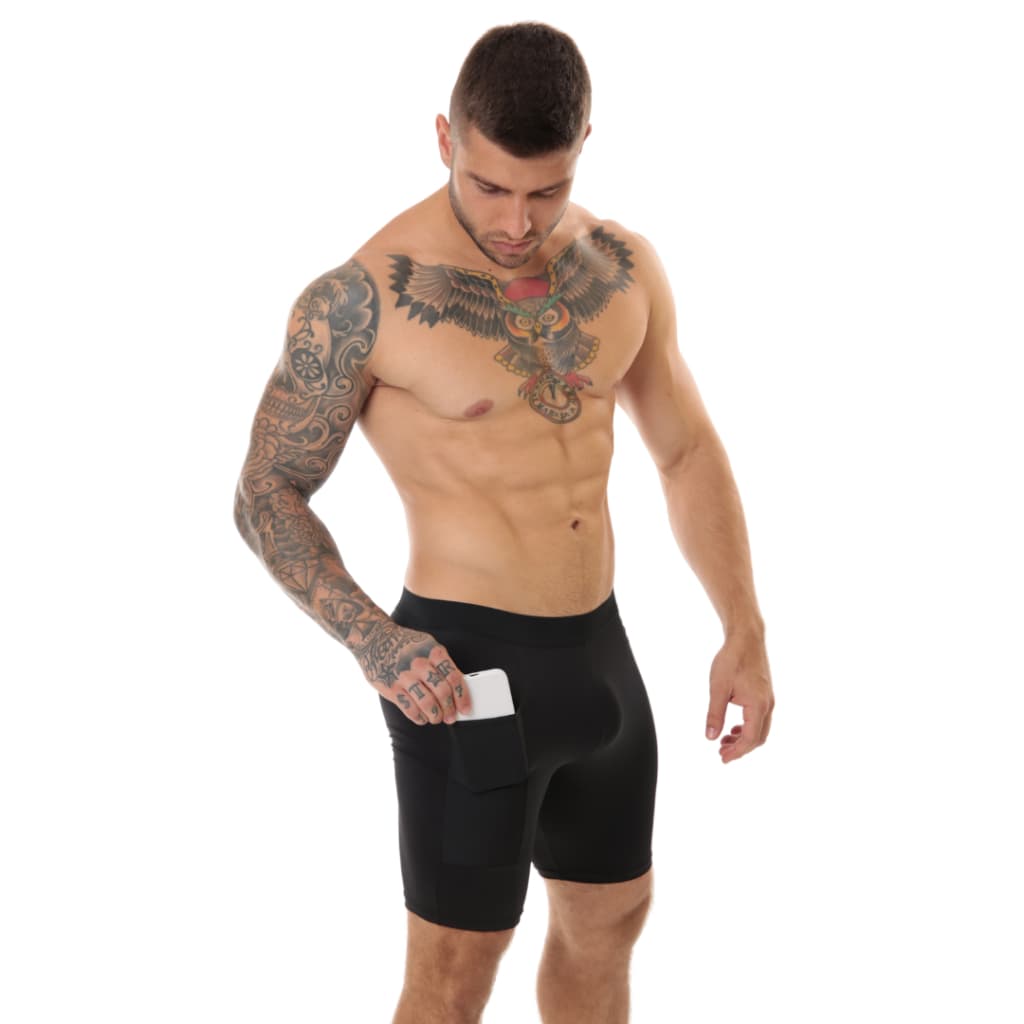 Bermuda Térmica com Bolso Unissex Segunda Pele Proteção Anti Assaduras + Esportes