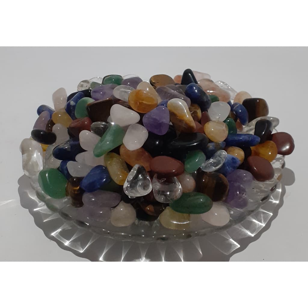 Pedra Rolada Mista de Quartzos Naturais ( 1 kg )