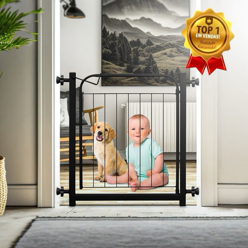 Grade Portão Pet de Proteção 69 a 73,5 / 79 a 83,5 Para Cães Bebês Promoção Envio Imediato
