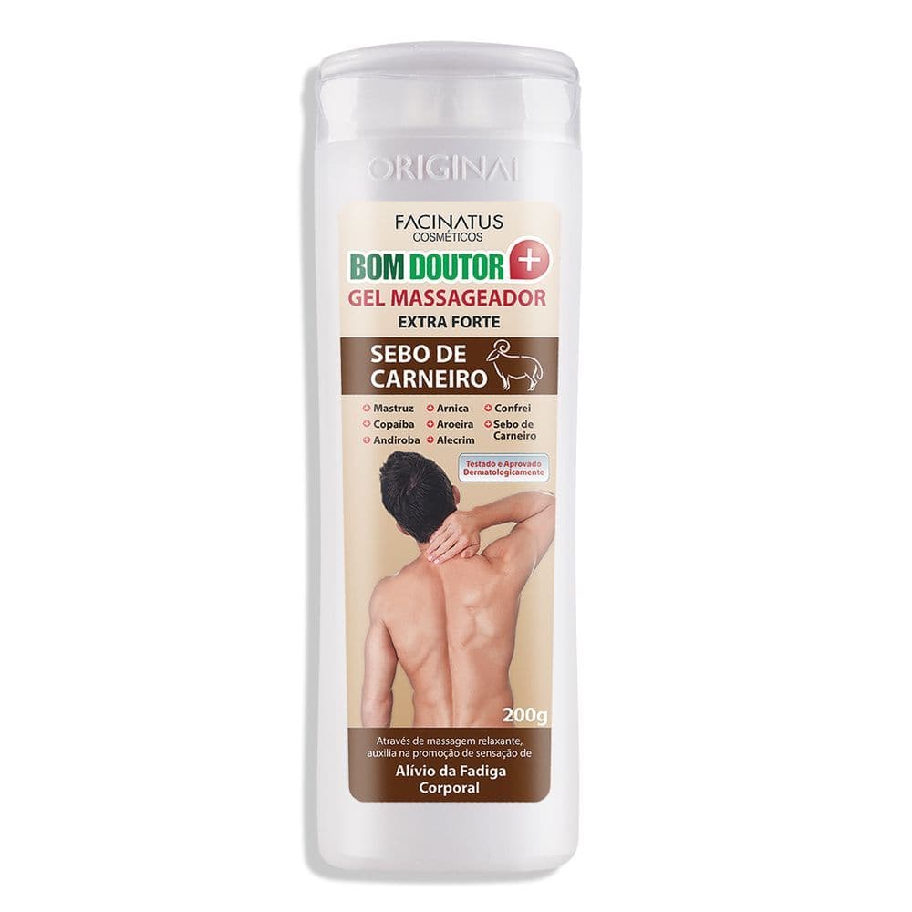 Gel Massageador Bom Doutor Sebo De Carneiro Facinatus 200g