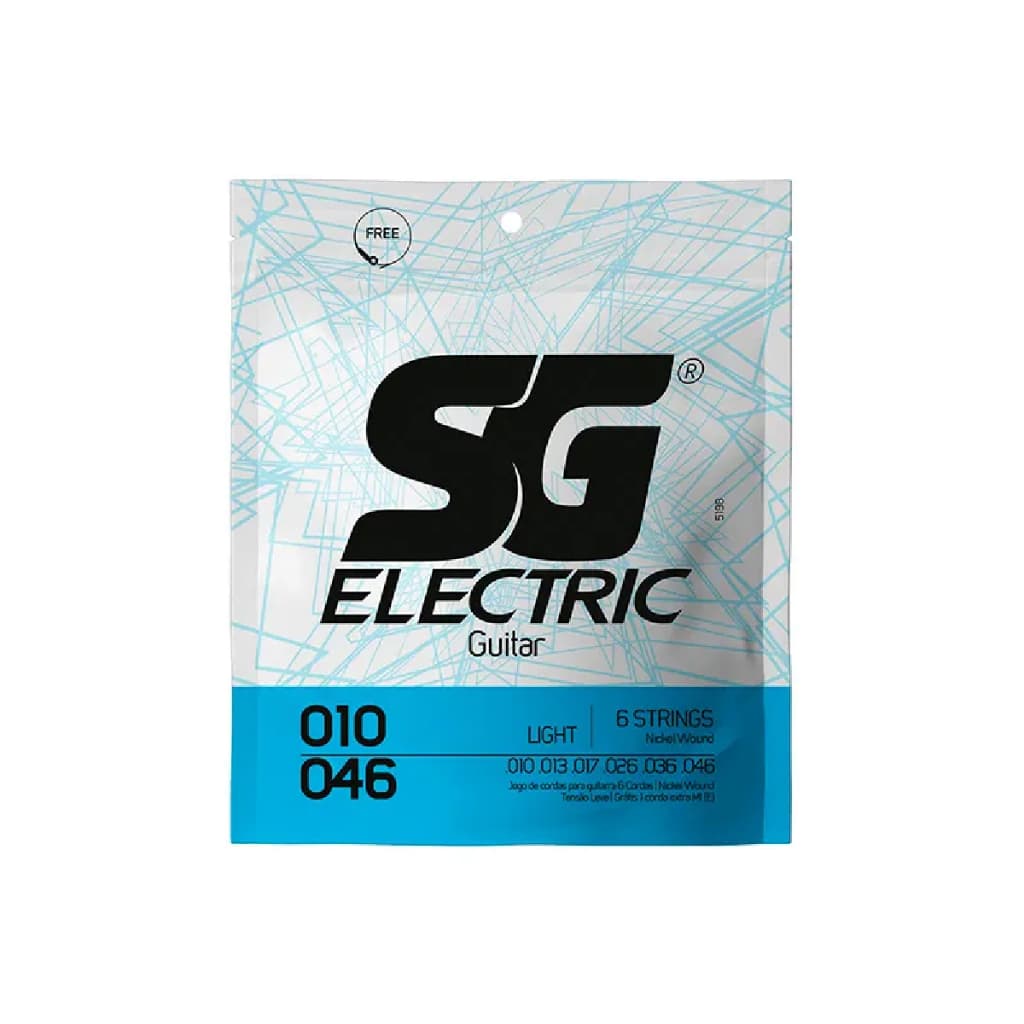 ENCORDOAMENTO SG TENSÃO LEVE 0.10 NÍQUEL PARA GUITARRA