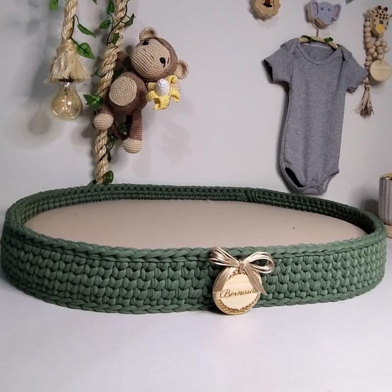 Trocador de fralda de Crochê(sem alça)/65x40 /colchão impermeável com lençol/bebê/cômoda/Moisés/cesto