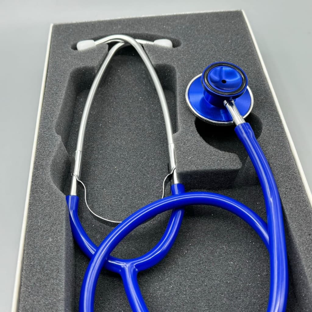 Estetoscópio Azul Bioland Duplo Adulto e Infantil Enfermagem Estudante Excelente Ausculta