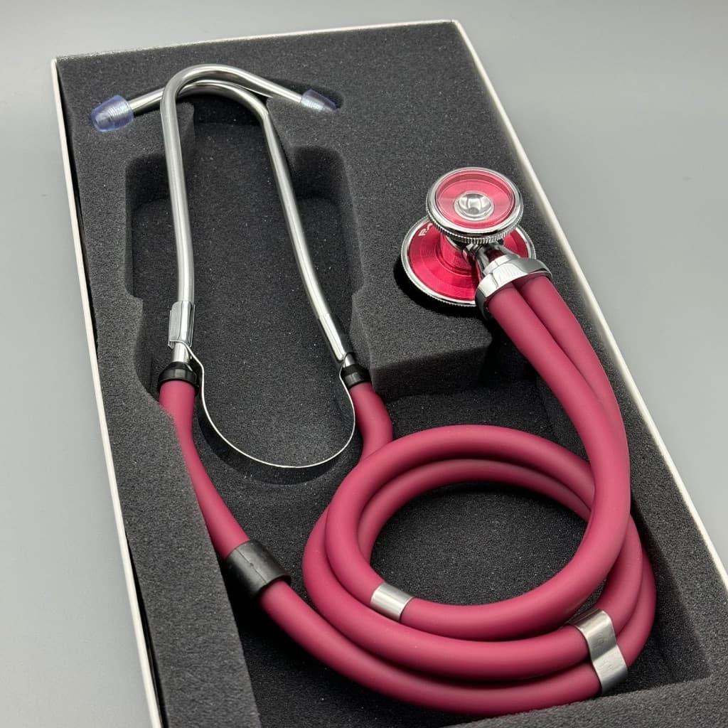 Estetoscópio Rappaport Vinho P.A.Med 2 Anos Garantia Ideal Enfermagem Estudante Medicina e Saúde