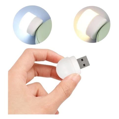 Mini Luminária Luz LED USB Livro Notebook Powerbank Iluminação ambiente