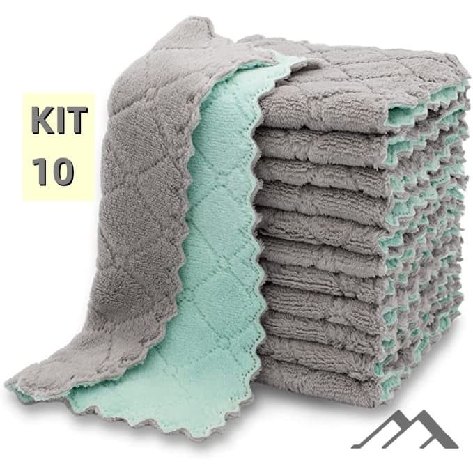 1/5/10 Pcs Pano De Prato Forte Absorção De Água Microfibras Casa Pano De Limpeza Promoção