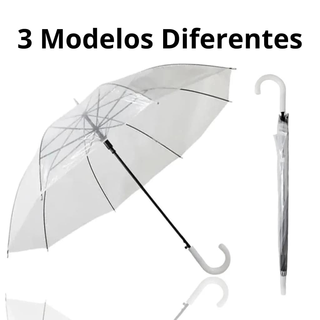 Guarda Chuva Sombrinha Transparente Automático Reforçado