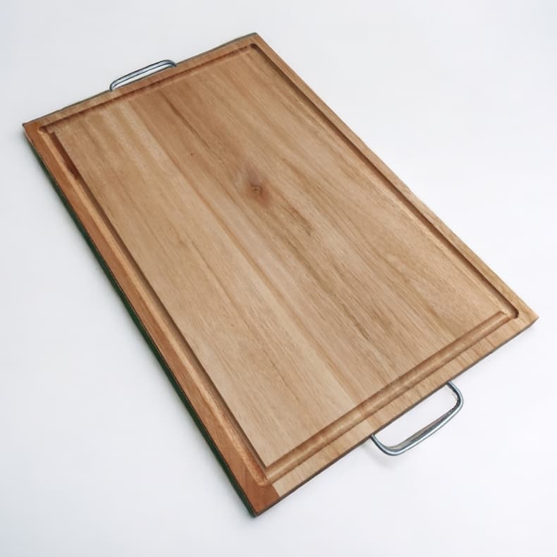 Tabua De Carne Para Churrasco Grande Madeira Com Alça