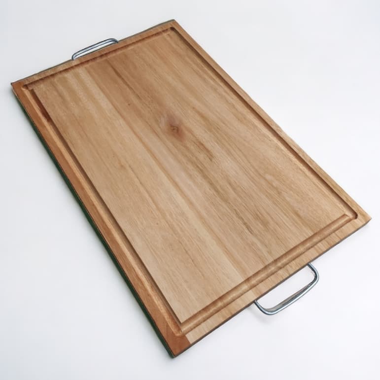 Tabua De Carne Para Churrasco Grande Madeira Com Alça