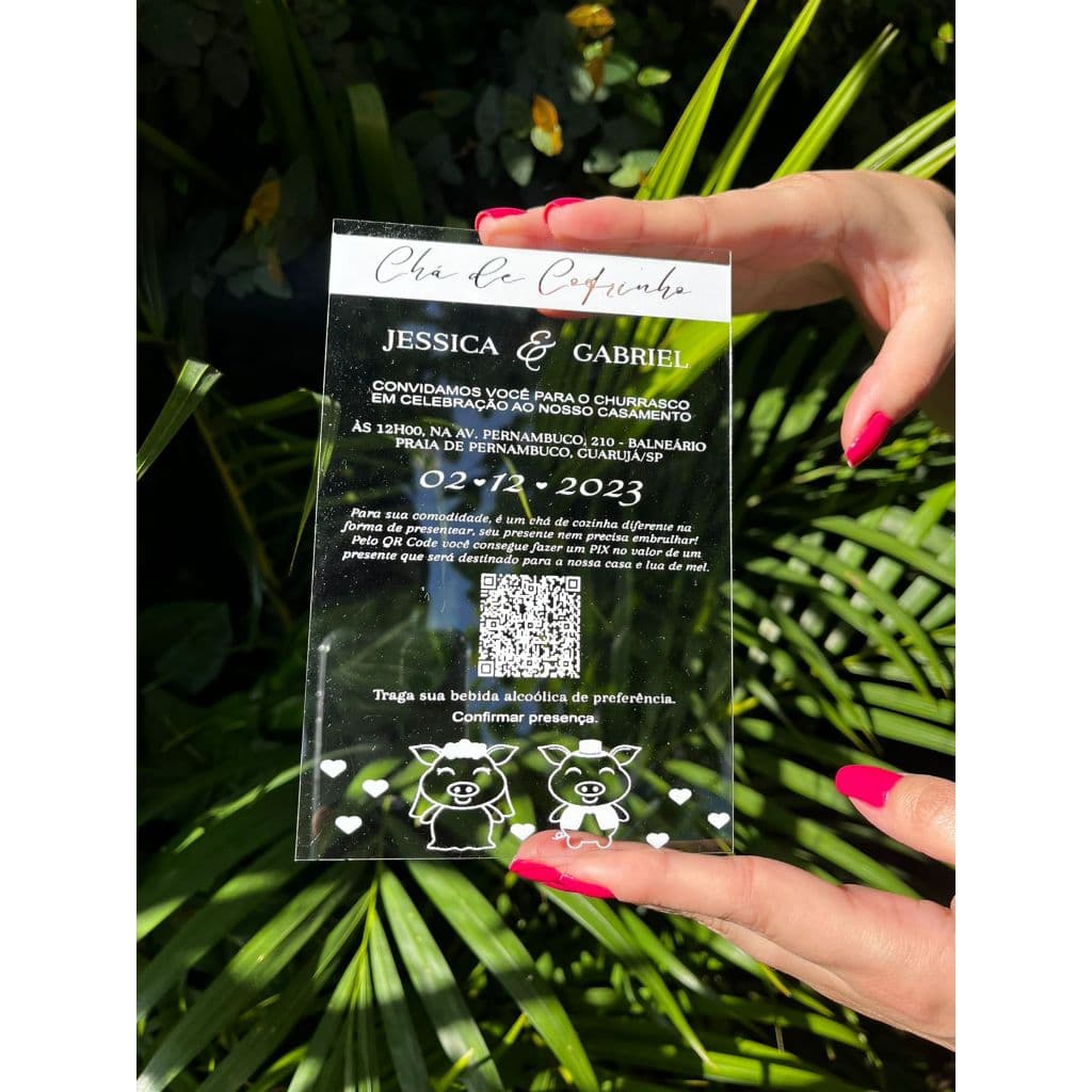 50 Convites Interno Acetato 0,50 Impressão Serigrafia 1x0 10x15 cm