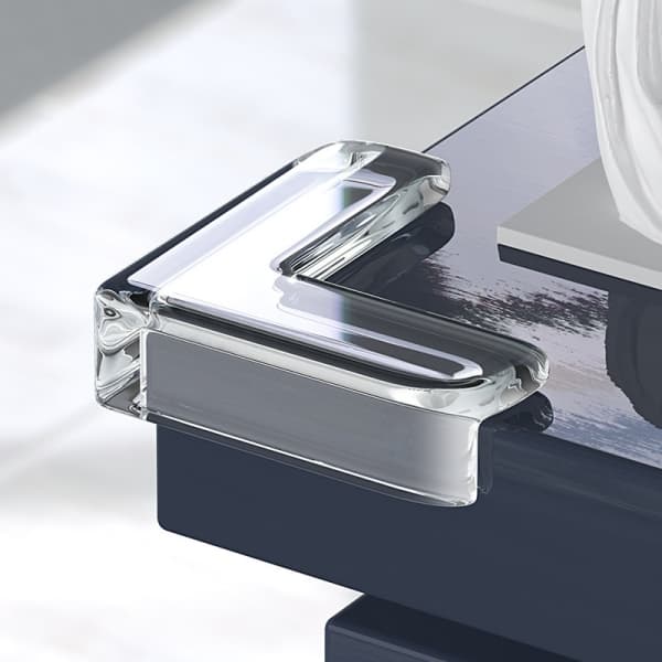 Kit 12 Protetor Quina De Mesa Em Silicone Com Adesivo Para Móveis Quarto Cozinha Promoção