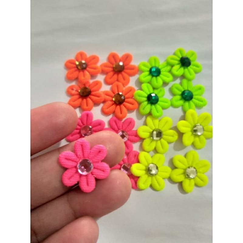 40 Florzinhas Pet Shop Néon Verão carnaval