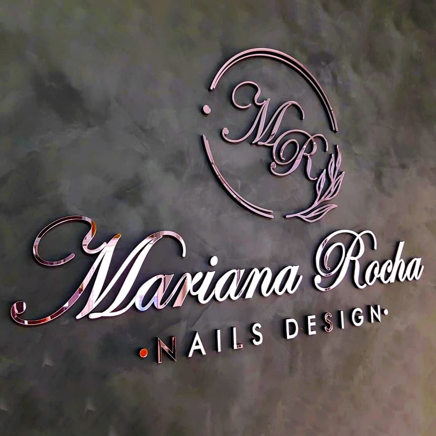 Logo Letreiro Logomarca Parede Acrílico Espelhado Salão Studio Nails Designer Advocacia Odontologia