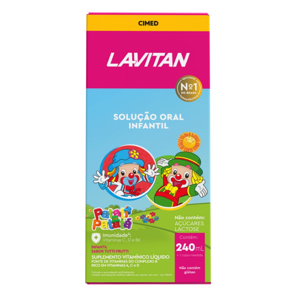 Vitamina Infantil Lavitan Patati Patatá Tutti-frutti Cimed Solução 240ml