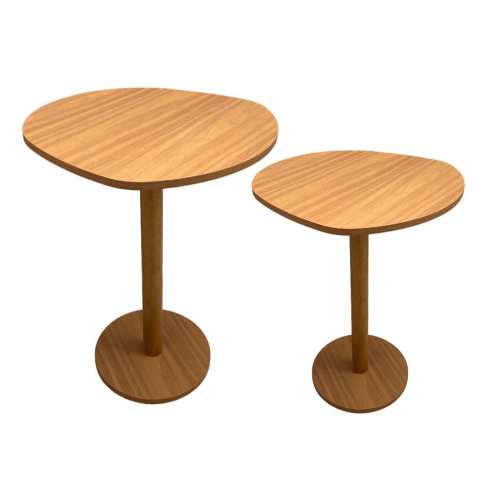 Kit 2 Mesas Laterais Monopé Design Orgânico 31 / 41 Cm - Mel