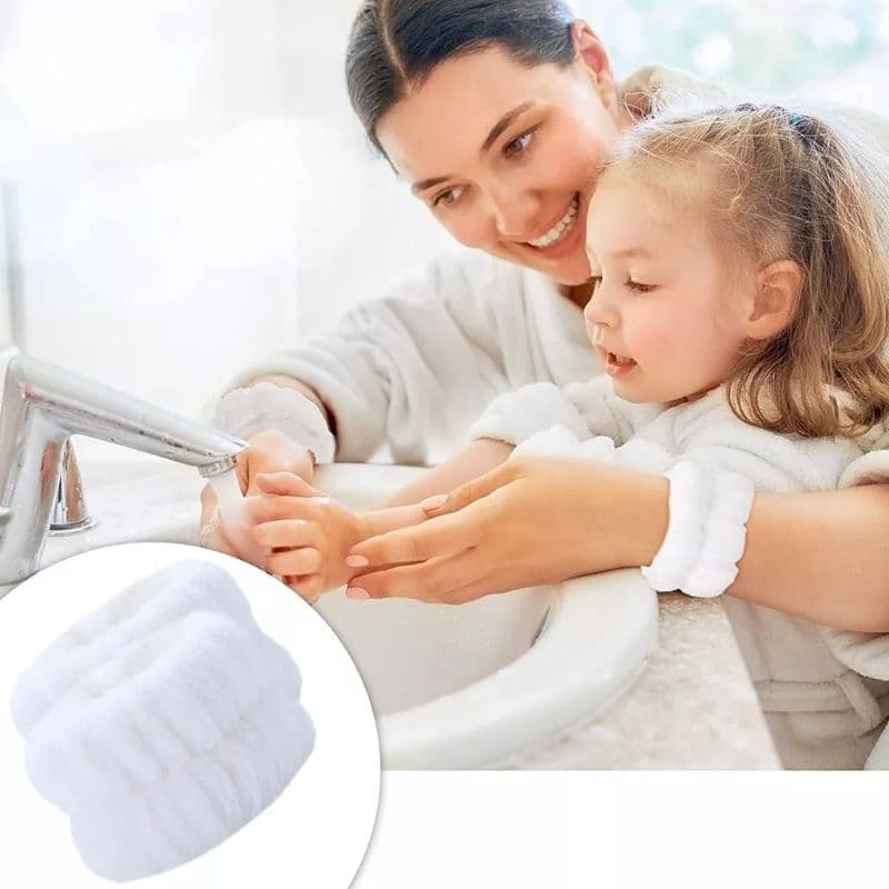 1par faixa de pulso de lavagem facial pulseira anti gotas punho molhado ciclismo esportes