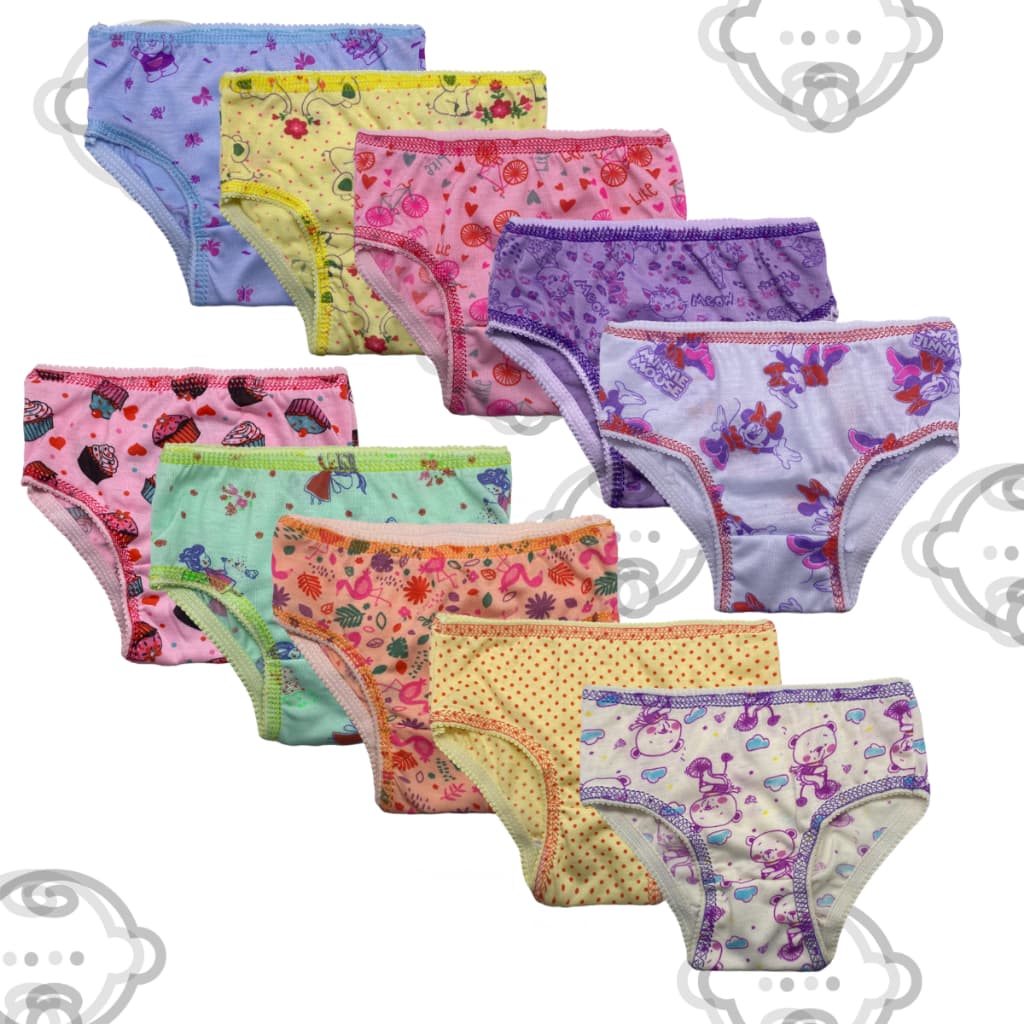 Kit 10 calcinha infantil menina para criança